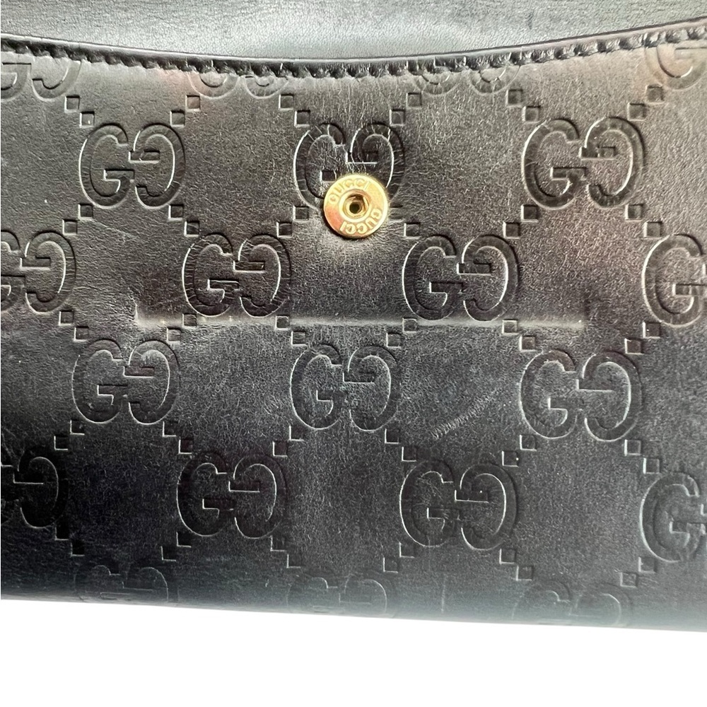 Gucci Black Guccissima Continental Wallet - Picture 5 of 13
